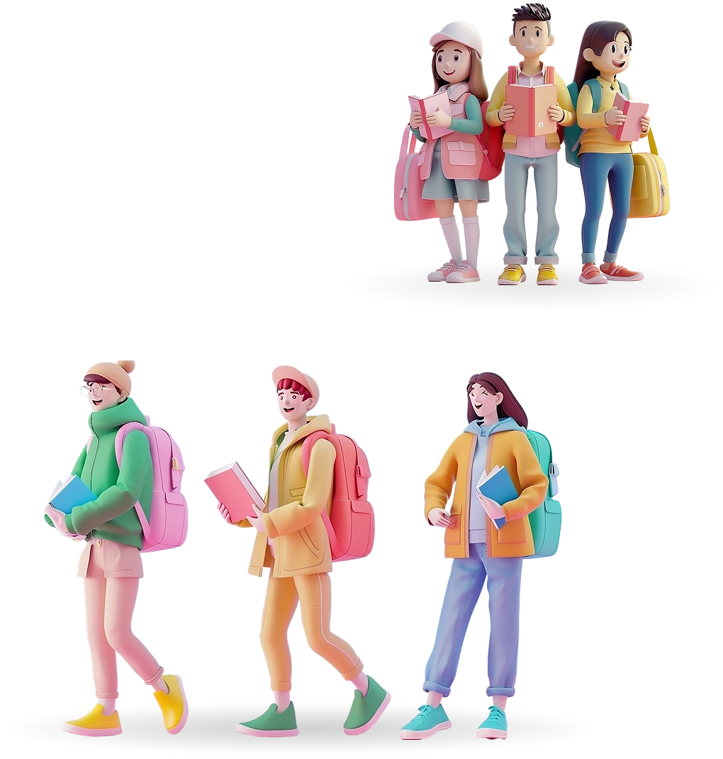 차플을 이용하는 학원 학생들